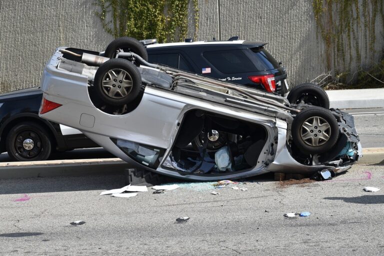 flipped car accident